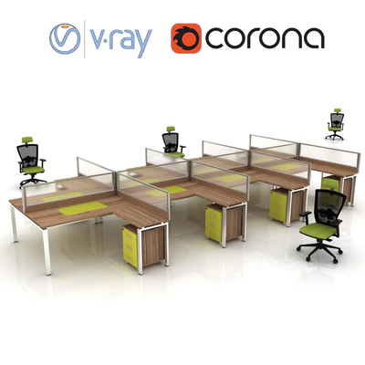 Modern office desk — Вид 2