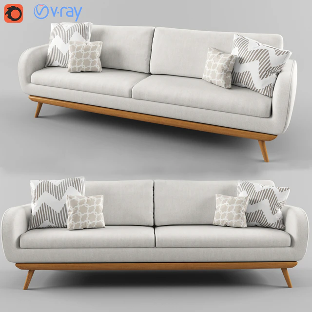 Modern white sofa — Descargar