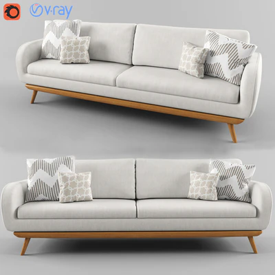 Modern white sofa — Ver 1
