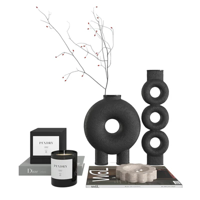 452 Decor Set Corner Design 086 Minimalistic Accessories Trays Vases — Вид 2