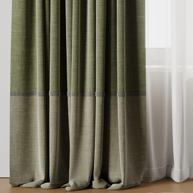 Curtain with rod 19 Green curtain HBH — Descargar