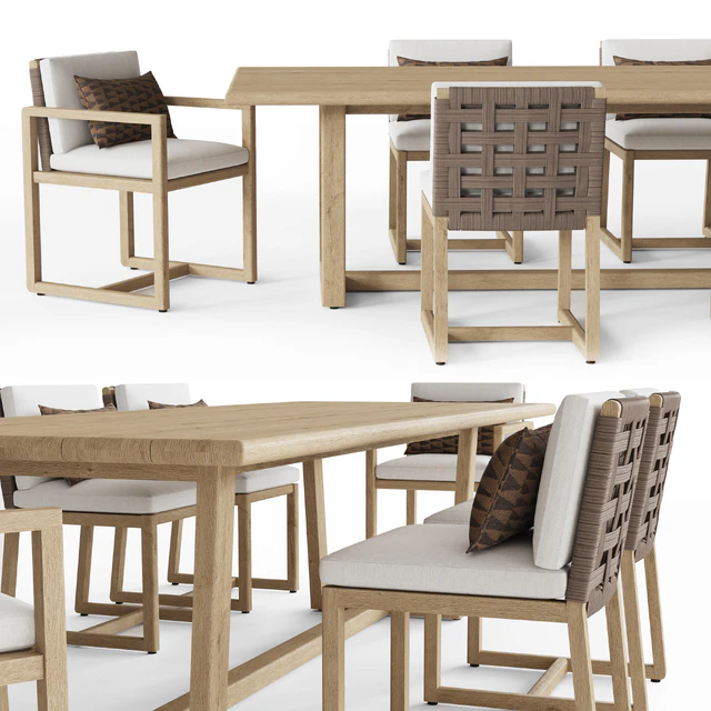 RH BELIZE TEAK RECTANGULAR DINING TABLE — Скачать