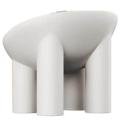 Roly Poly Polyethylene Armchair in Concrete with Cushions by Faye Toogood — Вид 3