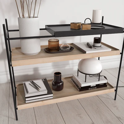 Woud Shelves with Decorative Filling — Ver 2