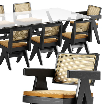 Cassina capitol complex table chair set — View 4