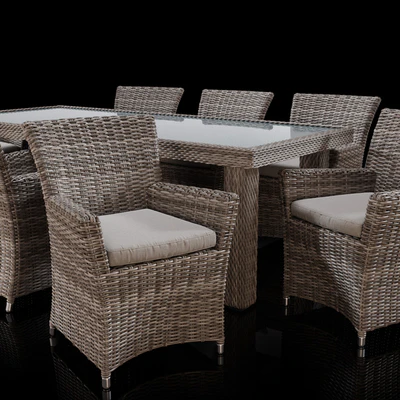 Savannah 9 Piece Outdoor Wicker Dining Set — Вид 2