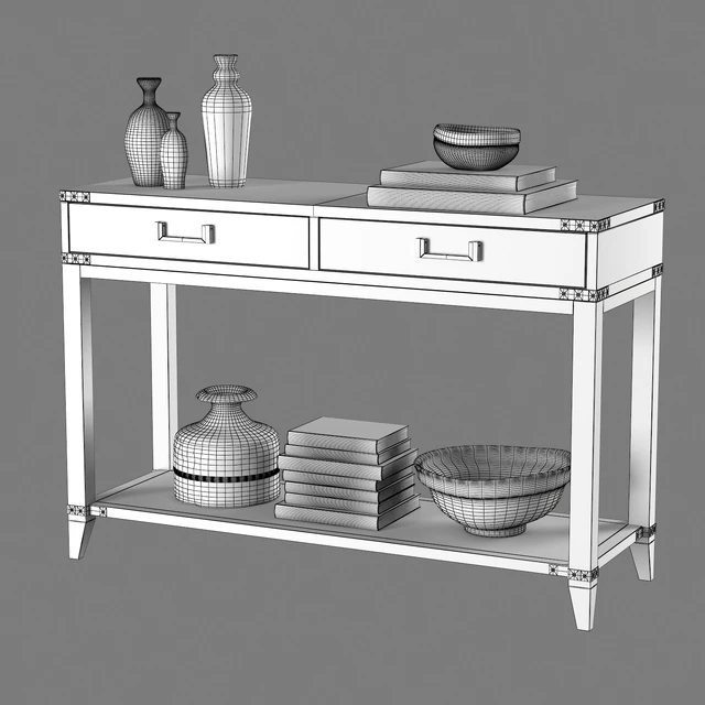 CAYDEN CAMPAIGN 2-DRAWER CONSOLE TABLE — Скачать