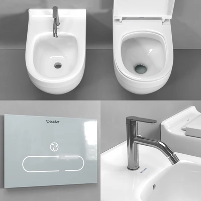 Duravit Starck 3 wall-hung toilet and bidet — Ver 3