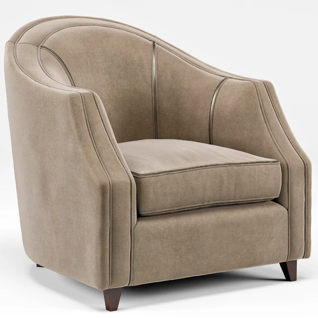 Edina Regency Camel Velvet Round Seamed Arm Chair — Скачать