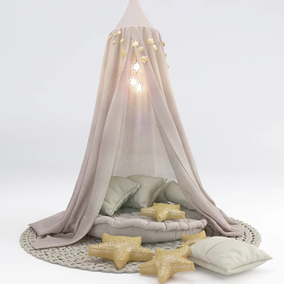 Nursery canopy with pillows — Ver 1