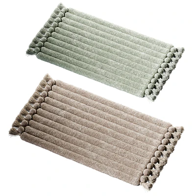 Ribbed rug with tassels. — View 3