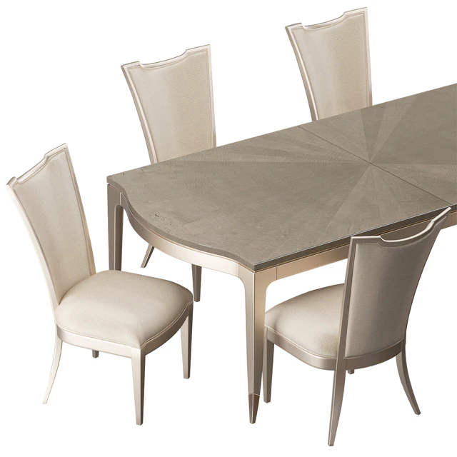 Caracole-Very Appealing-Silver Platter Table Set — Descargar