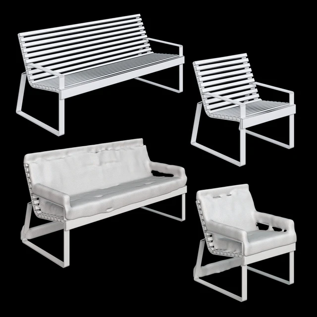 Bench "Gloria" Adanat under the snow — Descargar
