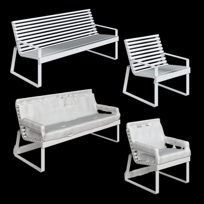 Bench "Gloria" Adanat under the snow — Ver 3