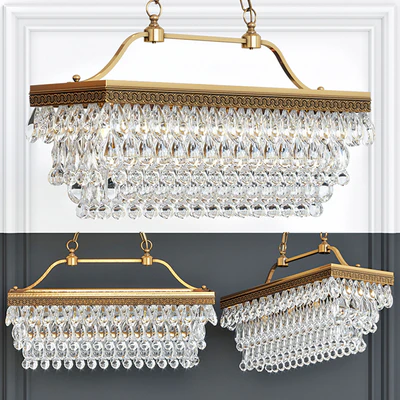 Chandelier Clarissa Glass Drop Quadro — Ver 1