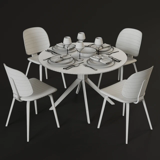 Dining table and chairs BoConcept Billund and Aarhus — Descargar