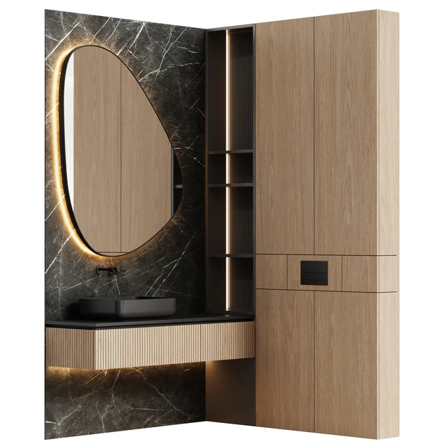 Bathroom furniture 01 in a modern minimalist style — Descargar