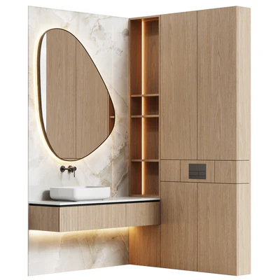 Bathroom furniture 01 in a modern minimalist style — Ver 1