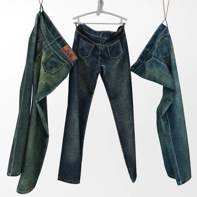Jeans on a hanger and hook — Ver 2