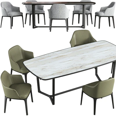 Dining table Poliform Concorde and chair Poliform Sophie — Вид 5
