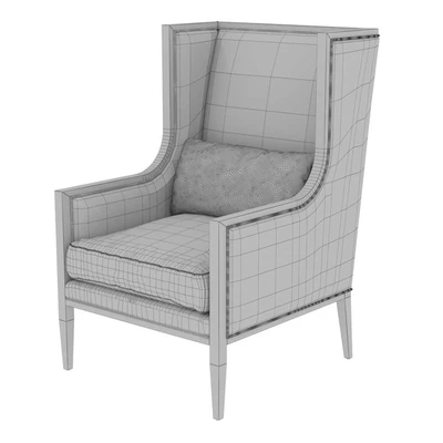 Restoration Hardware FRENCH CONTEMPORARY SLOPE ARM WINGBACK CHAIR — Вид 4