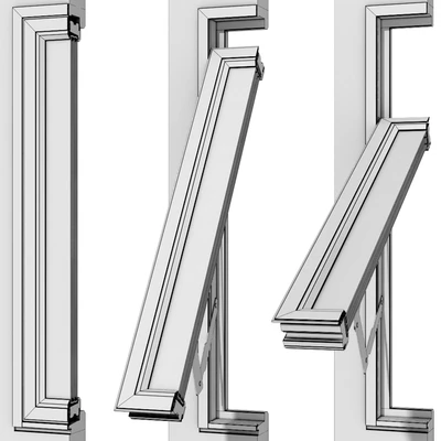 Откидное распашное деревянное металлическое окно / Top swing hinged wooden metal window — Вид 5