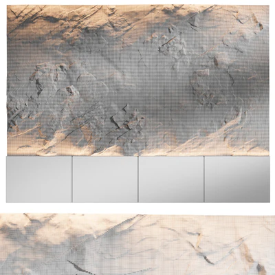 Rock Headboard 07 | stone panel headboard — Ver 2