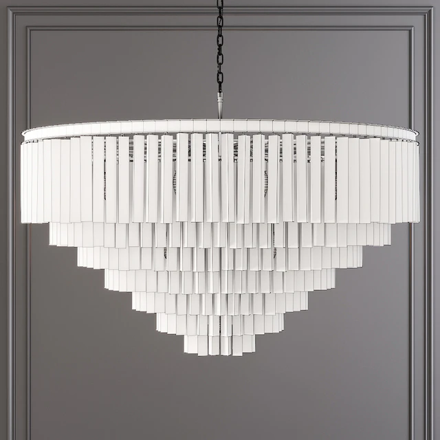 Restoration Hardware 1920S ODEON CLEAR GLASS FRINGE 7-TIER CHANDELIER Black — Скачать