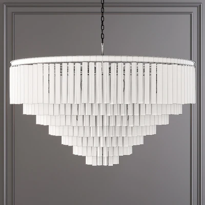 Restoration Hardware 1920S ODEON CLEAR GLASS FRINGE 7-TIER CHANDELIER Black — Вид 2
