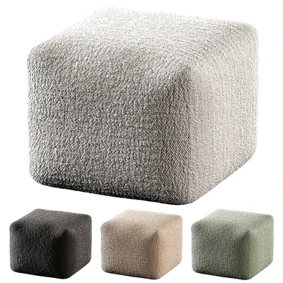 Boucle Ivory White Pouf CB2 — Ver 1