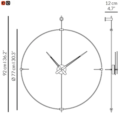 Mini Bilbao Black Clock by Jose Maria Reina for NOMON — Ver 4