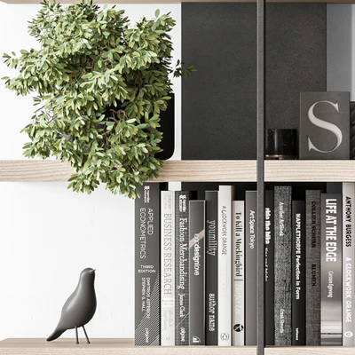 Wood and Metal Shelves Decorative - Rack Set 11 — Вид 4