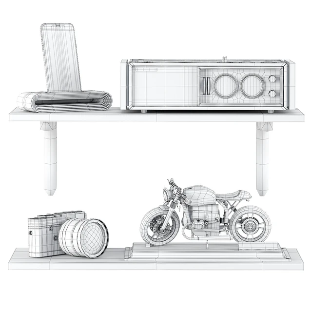 Decorative set shelves 01 — Скачать