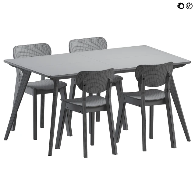 Dining table and chairs Family Flint — Descargar