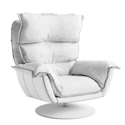 Dunn Leather Swivel Arm Chair — Вид 3