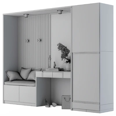 Hallway 02 - Black and Wood Set — Вид 4