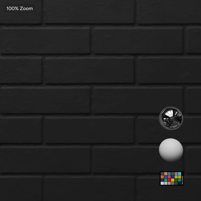 smooth running bond brick wall texture black — Вид 2