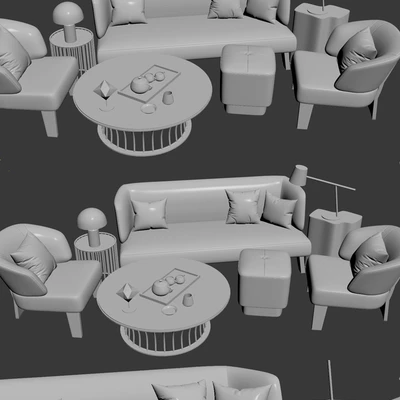 Minotti Creed Sofa And Armchair Set — Ver 2