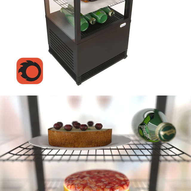 Table refrigerated showcase Stalgast 852171 with products — Descargar
