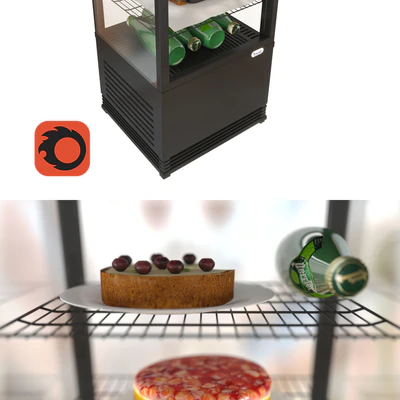 Table refrigerated showcase Stalgast 852171 with products — Ver 2
