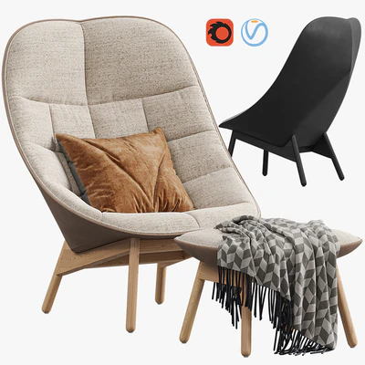 Armchair HAY Uchiwa Lounge Quilted — Ver 5
