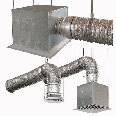 Corrugated ventilation pipe with diffuser — Ver 1