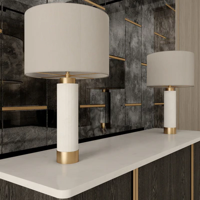 dresser Holly Hunt, lamp HEATHFIELD &amp; Co, mirror panels — Ver 3