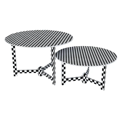 Halmar TWINS set of 2 coffee tables (gray / brown) — Ver 5