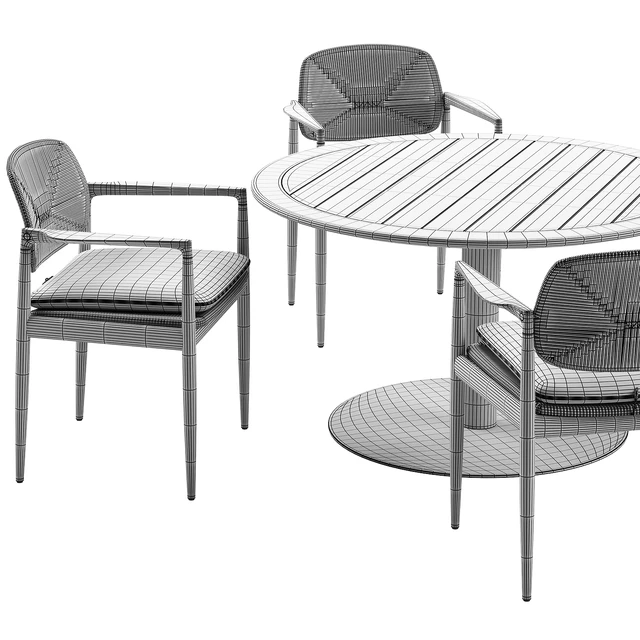 Minotti Outdoor Dining Set — Descargar