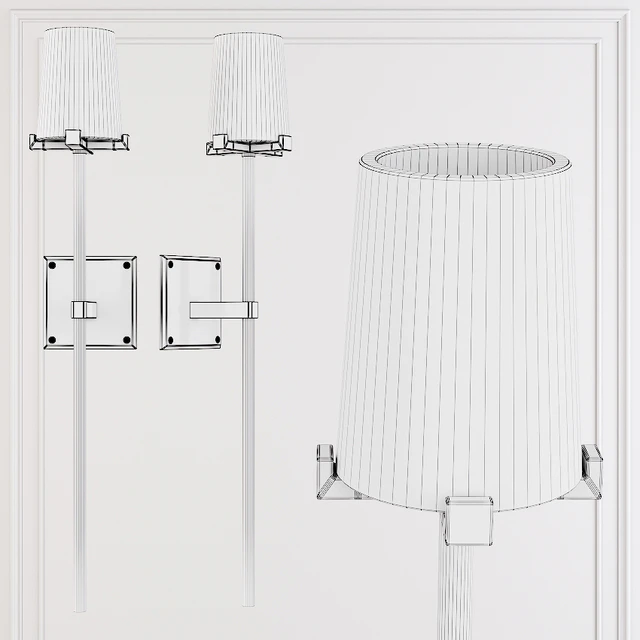 Restoration Hardware PAUILLAC TORCHE SCONCE Glass shade and Black — Descargar