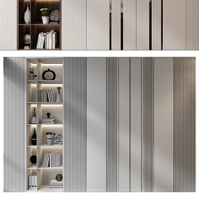 Modern luxury wooden bookshelf GHS-2398 — Вид 2