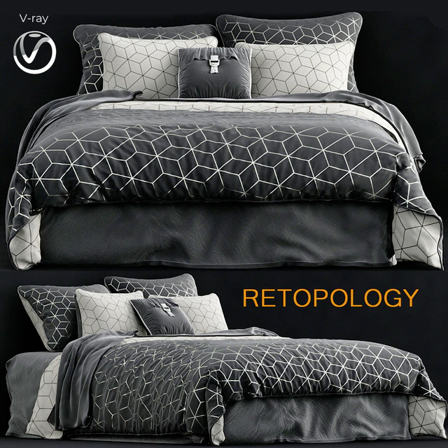 Charcoal sine quilt cover set — Descargar