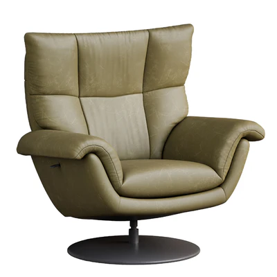 Deacon Leather Swivel Recliner armchair — Вид 2