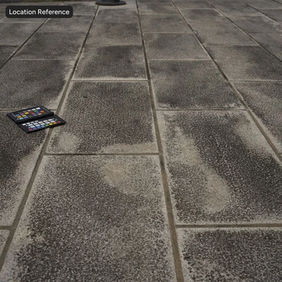 stippled dirty concrete block sidewalk texture — View 5